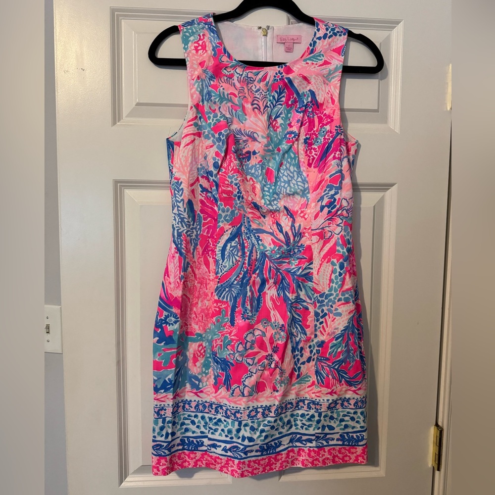 Lilly Pulitzer Mila Shift Light Pascha Pink Aquadesiac Engineered Shift Size 2